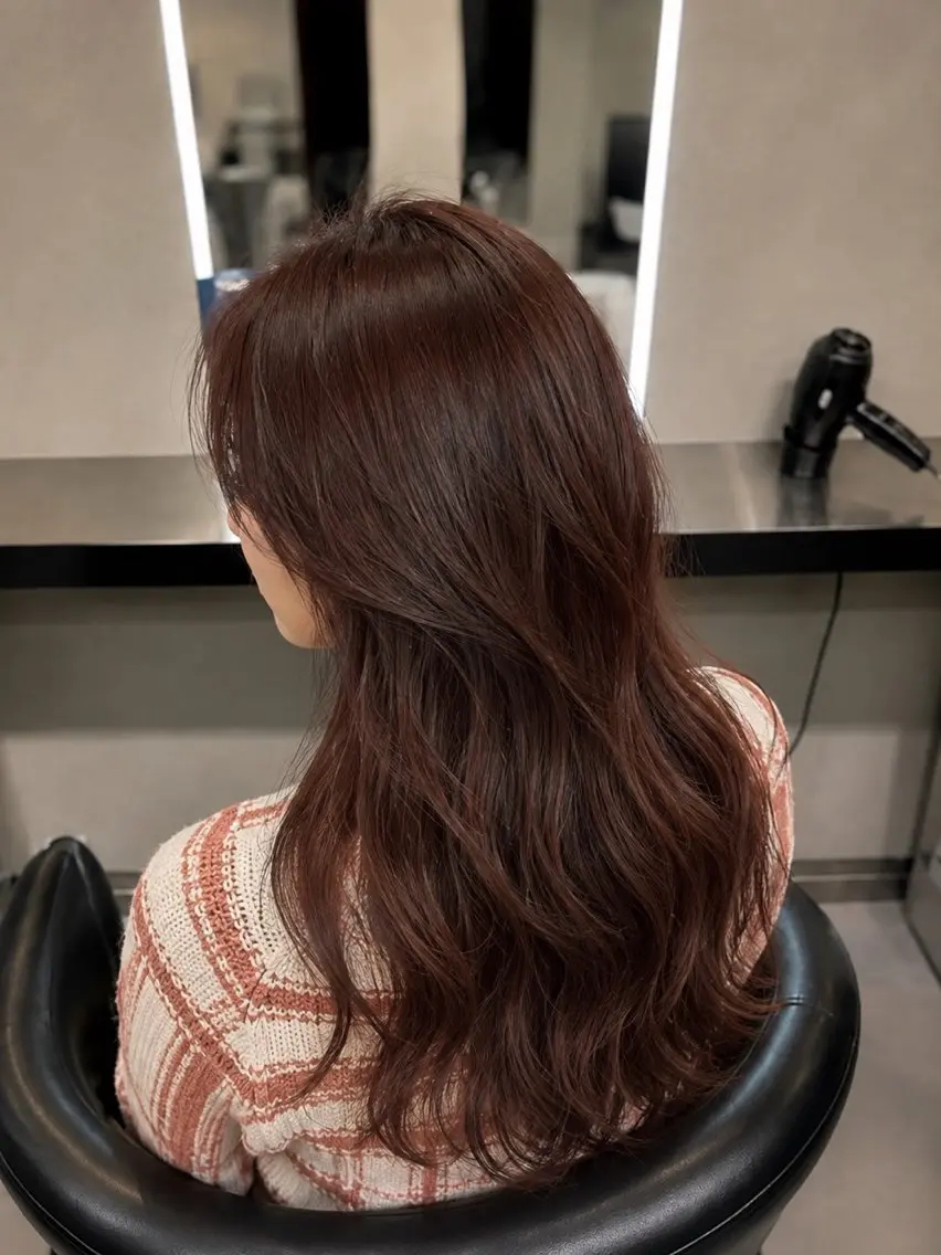 ミディアム カラー ブラウンカラー トリートメント 🌈ウルトワ水素 髪質改善naru🌈のヘアスタイル