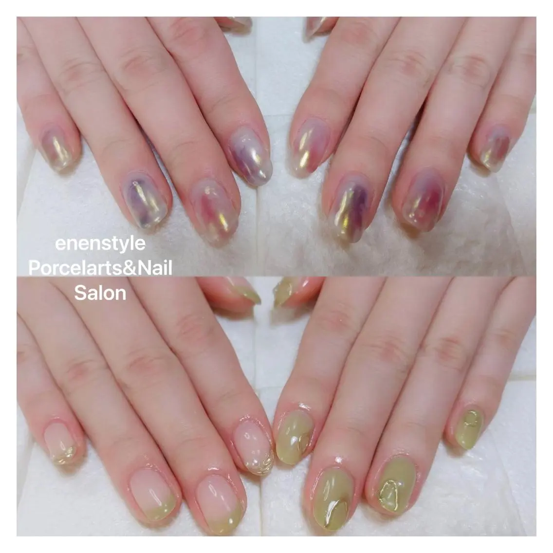 ミディアム ネイル ハンドネイル 🐾enen style 🐾のネイルデザイン