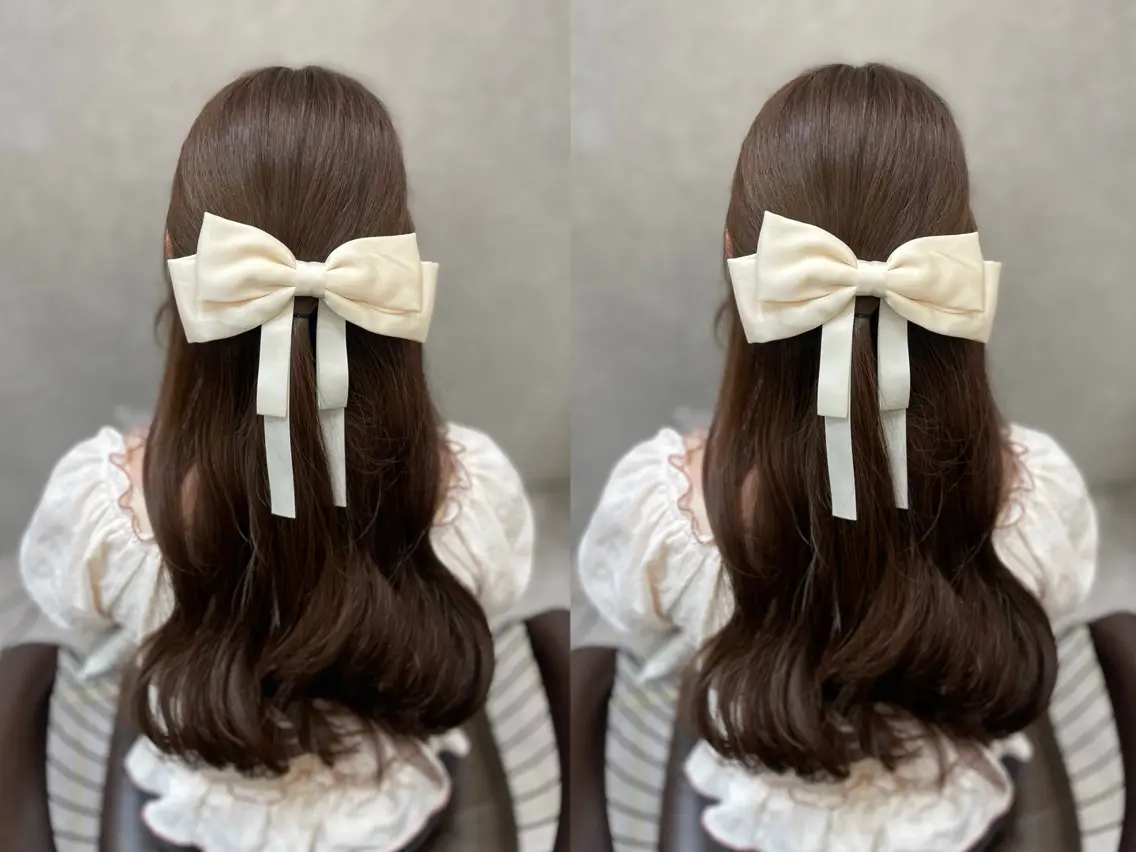 セミロング ヘアカラー MOE 福岡韓国ヘア✧︎のヘアスタイル