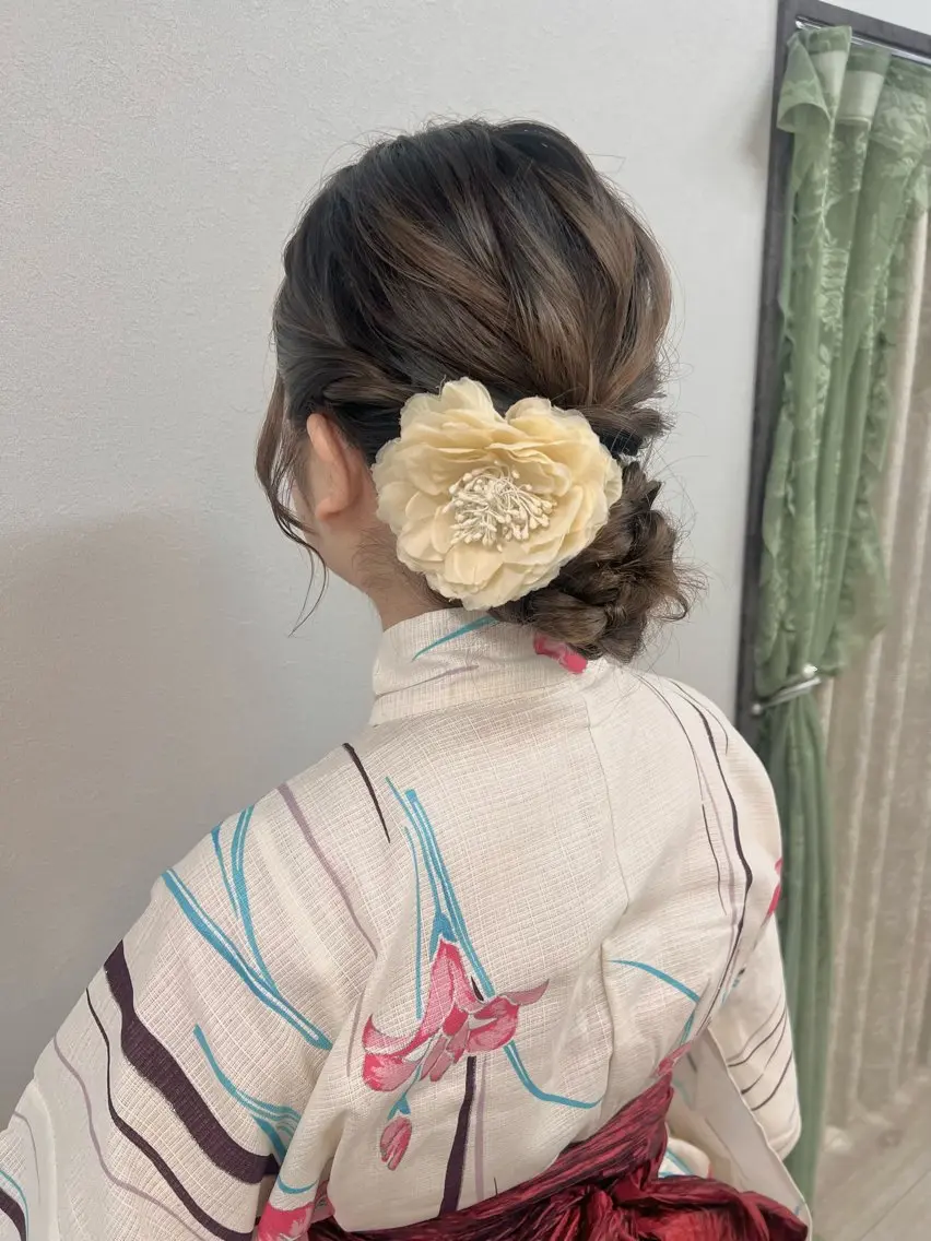 ロング ヘアアレンジ ヘアセット ヘアセットヘッドスパ Miraiのヘアスタイル