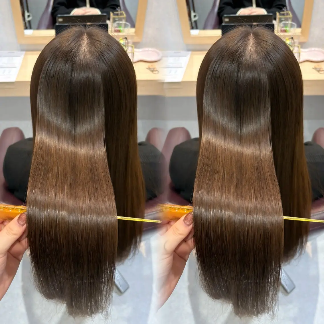 ロング カラー カット 縮毛矯正 トリートメント 透明感/チョコカラー 💍TAMA💍のヘアスタイル