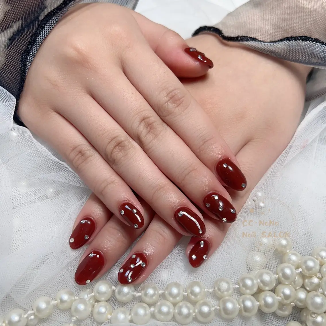 ネイル チークネイル フラッシュネイル ハート キラキラネイル 韓国ネイル ハンドネイル 💎CC・NaNa 韓国風ネイル🌙Cのネイルデザイン