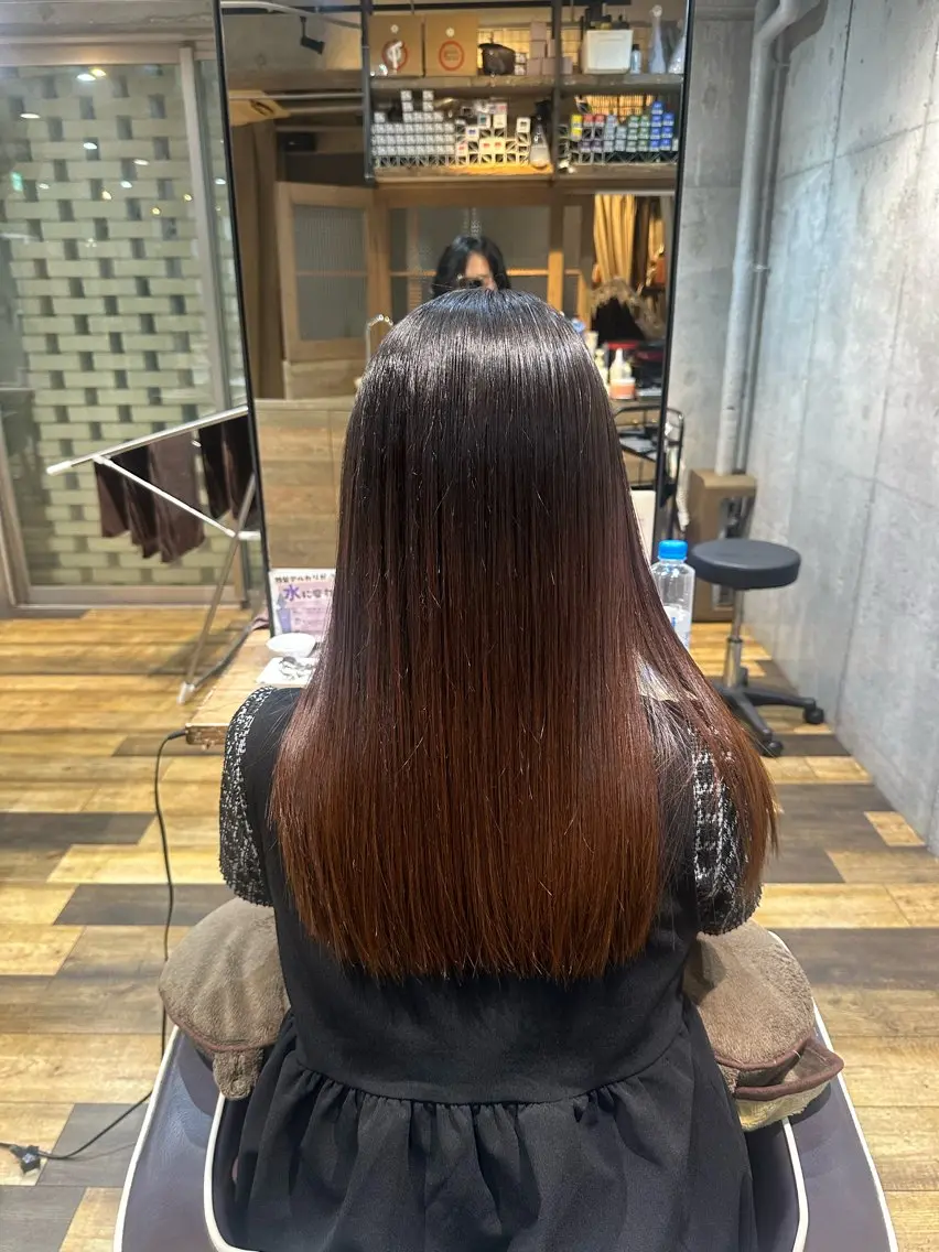 セミロング 縮毛矯正 flannel 優介のヘアスタイル