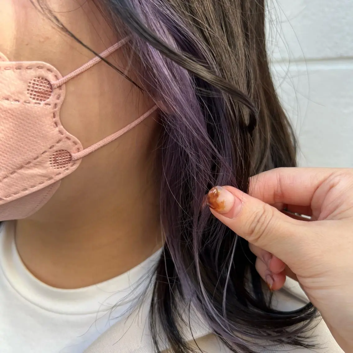 ミディアム ヘアカラー トリートメント インナーカラー♡ Nanakoのヘアスタイル