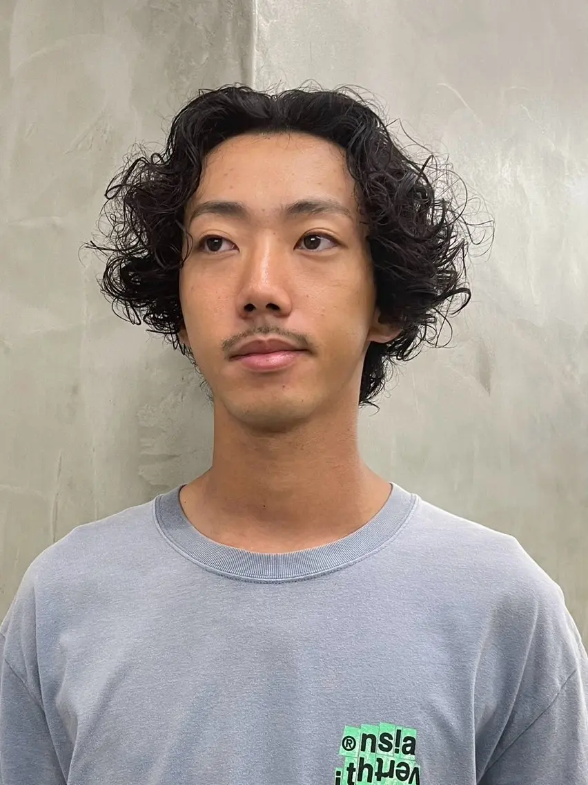 パーマ メンズ メンズパーマ パーマ トリートメント メンズカット パーマ[佐橋]のヘアスタイル