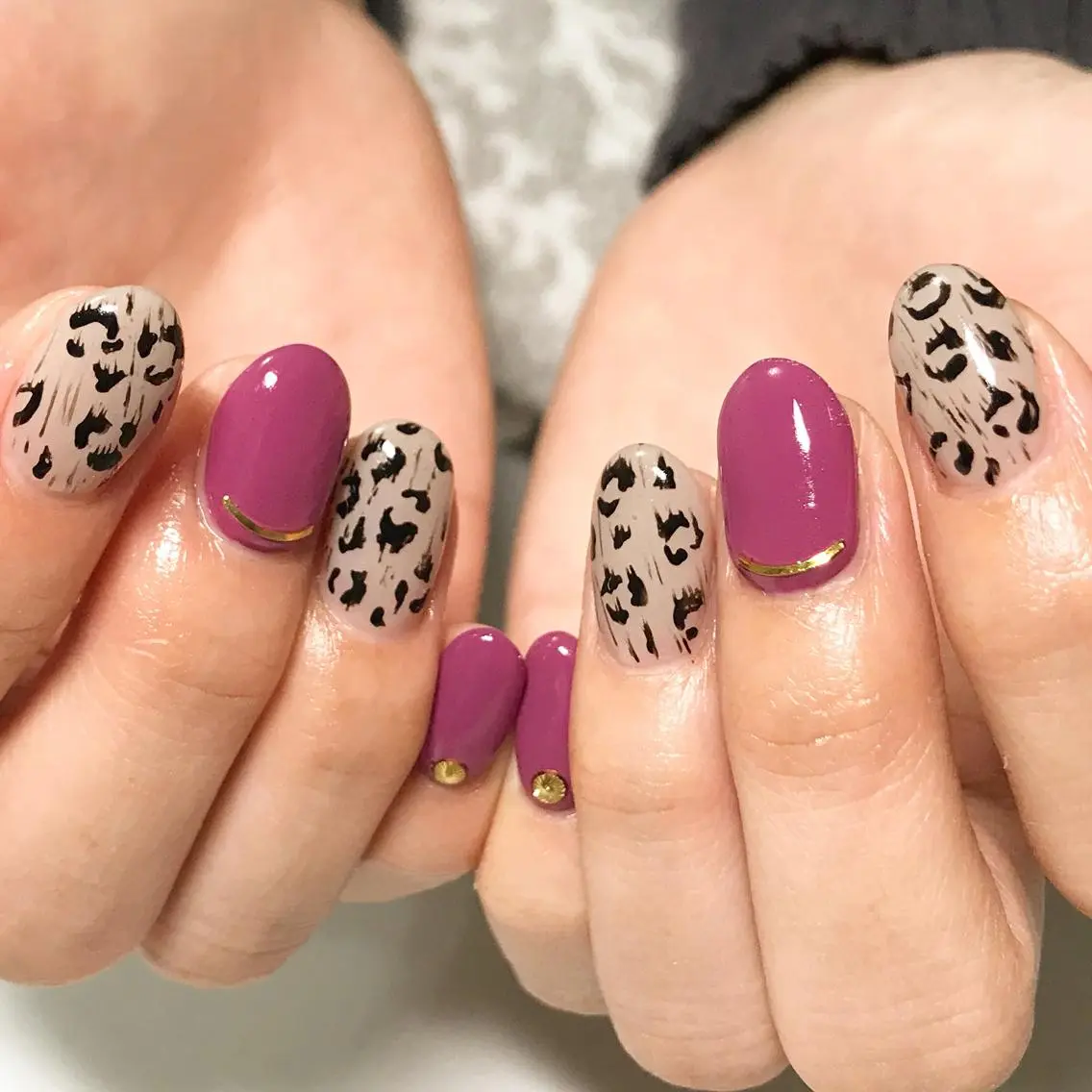 ネイル アニマル柄 フットネイル パープル シンプルネイル 春ネイル nail fufla ♡yamane♡のネイルデザイン