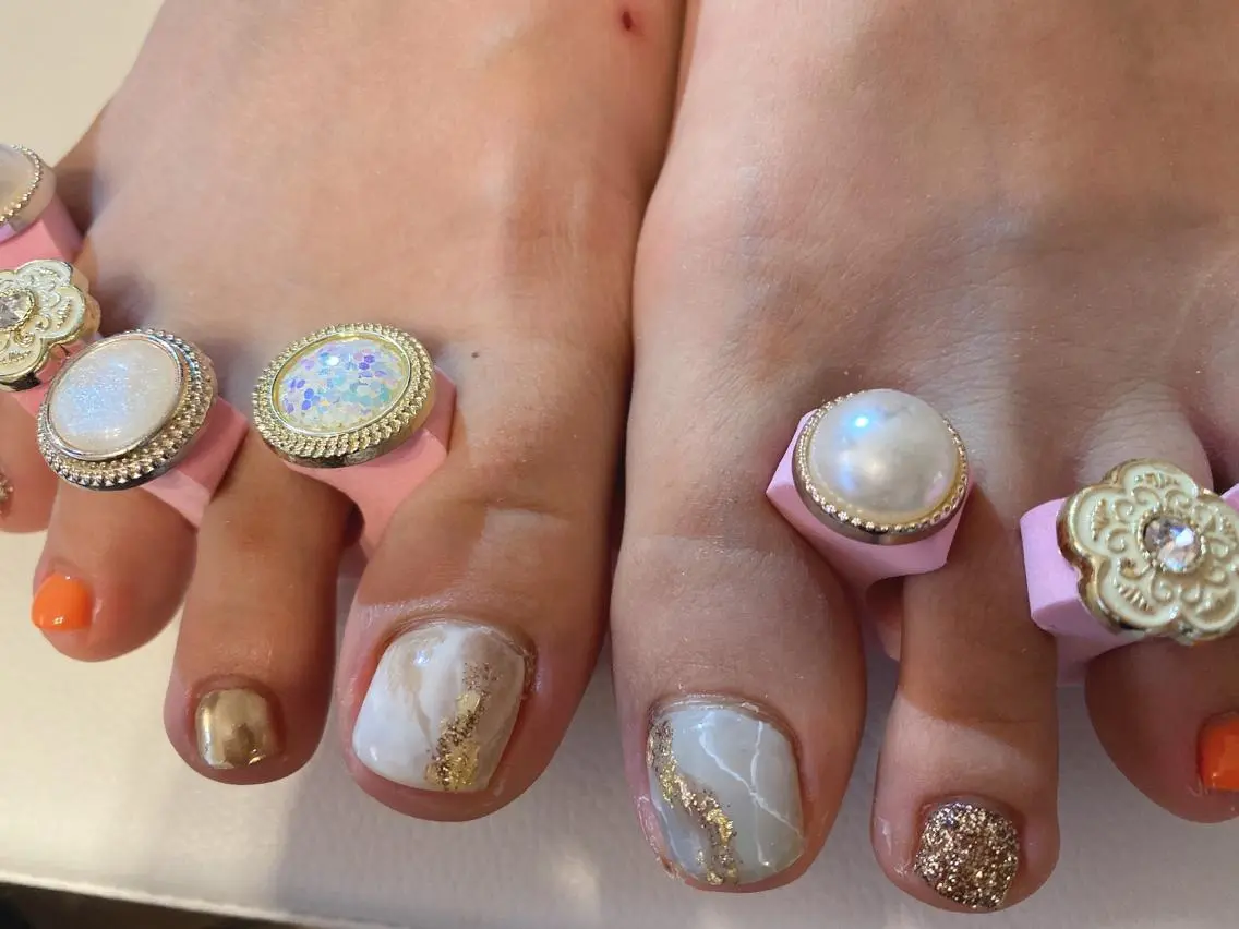 ショート フットネイル shandy nailのネイルデザイン