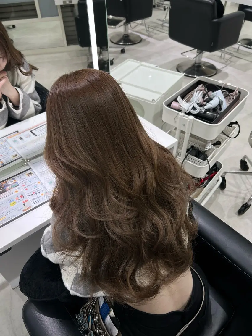 ロング カラー ヘアカラー トリートメント ヘッドスパ ヘアセット 🖤:抜け感×大人 スタイル/Aoiのヘアスタイル