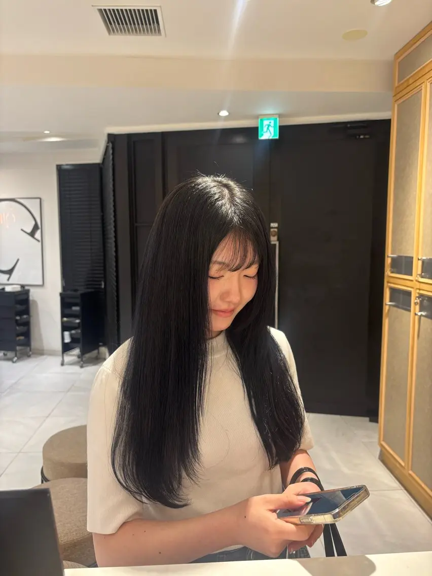 ロング カラー ブリーチ ダブルカラー ヘアカラー トリートメント ヘアセット 莉瑠 / ボブモデル募集🐃のヘアスタイル