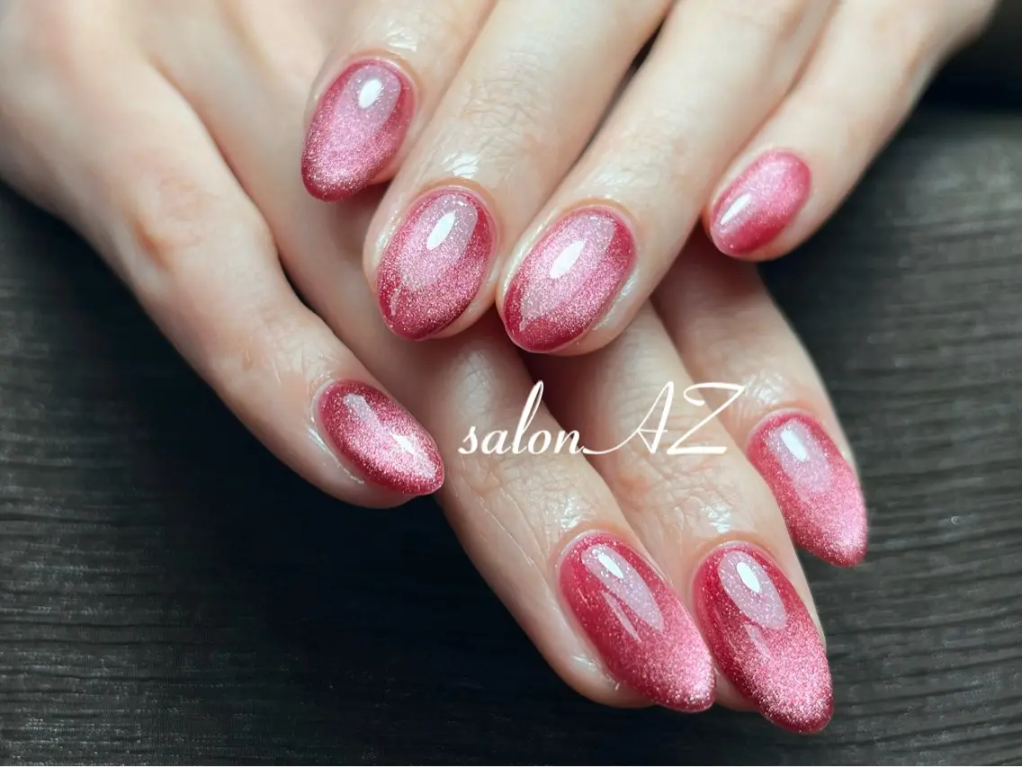 ネイル 長さ出し フットネイル フレンチネイル マグネットネイル ニュアンスネイル salon AZのネイルデザイン