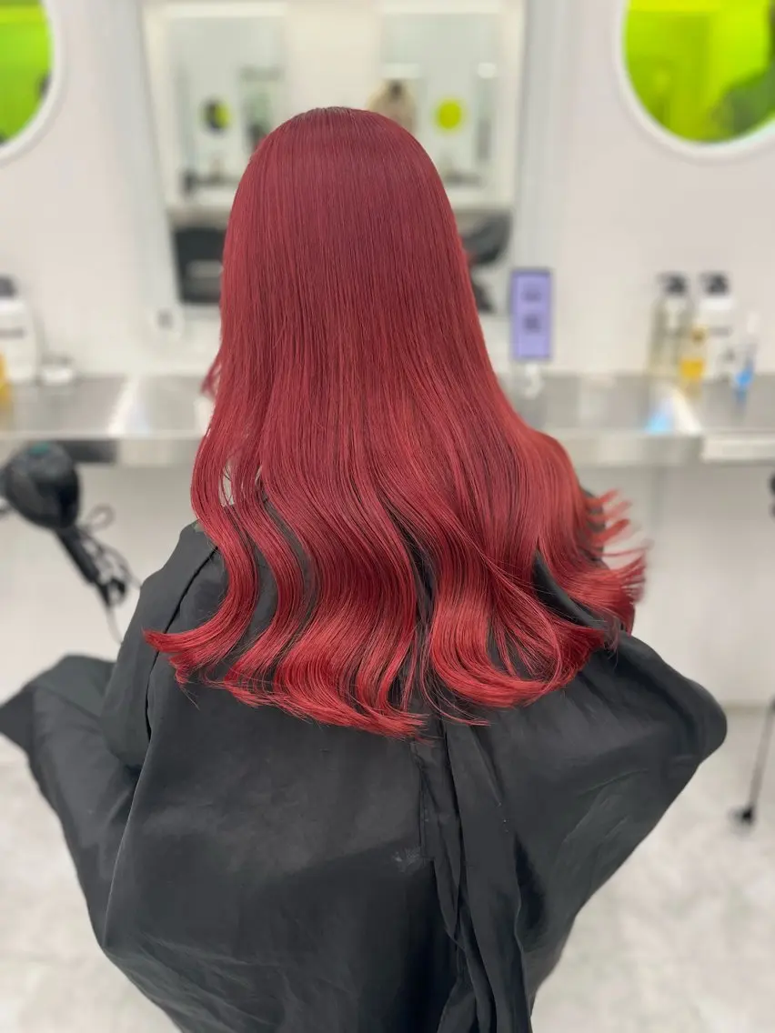ロング ヘアカラー トリートメント ヘアセット 🍒韓国暖色ヘア NO.1🍒🪽のヘアスタイル