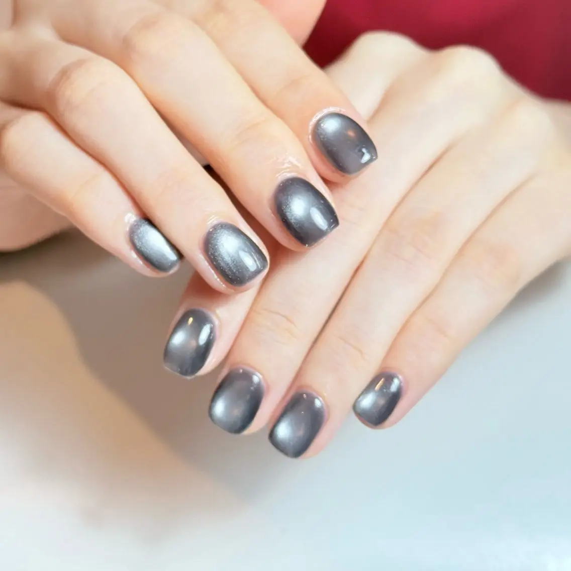ネイル チークネイル フレンチネイル グラデーション キラキラネイル 韓国ネイル ハンドネイル Risa_ Nailのネイルデザイン