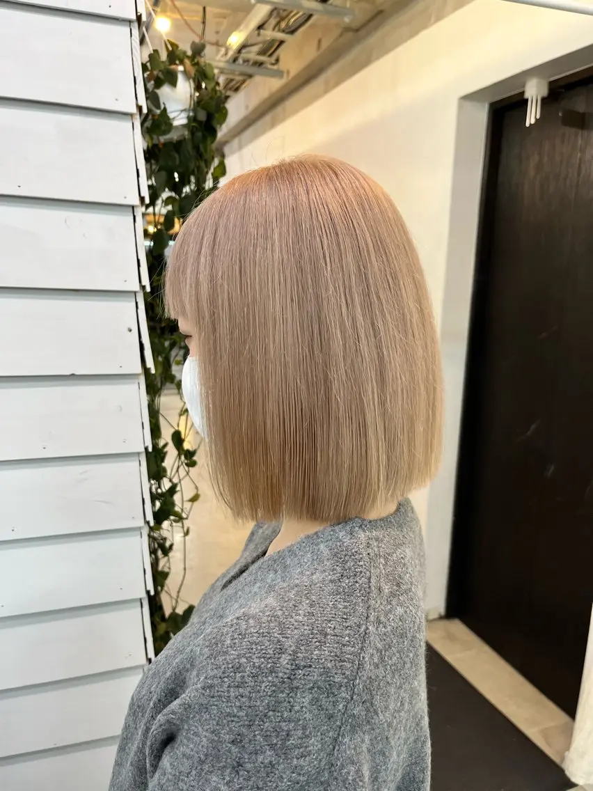 ショート カラー ヘアカラー ブリーチ有無Wカラー メンズパーマ大成のヘアスタイル