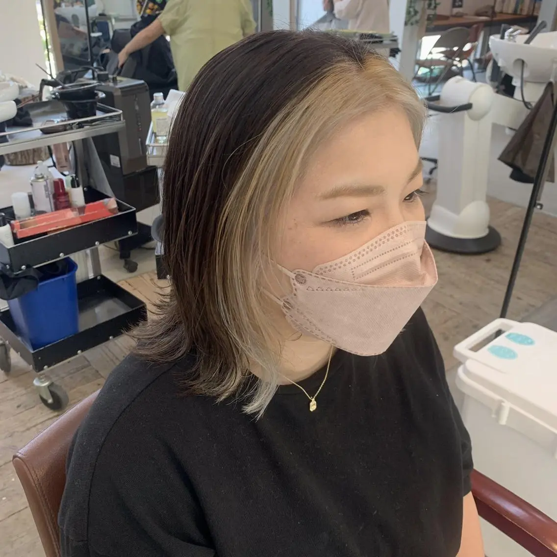 ミディアム カラー カット ヘアカラー 綿貫 美雪のヘアスタイル
