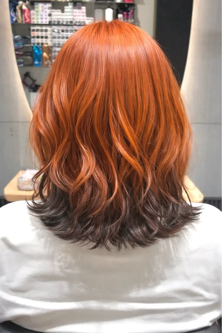 ミディアム カラー ブリーチ カット ヘアカラー トリートメント 銀座/柔らかベージュ 似合せカット/ハルトのヘアスタイル