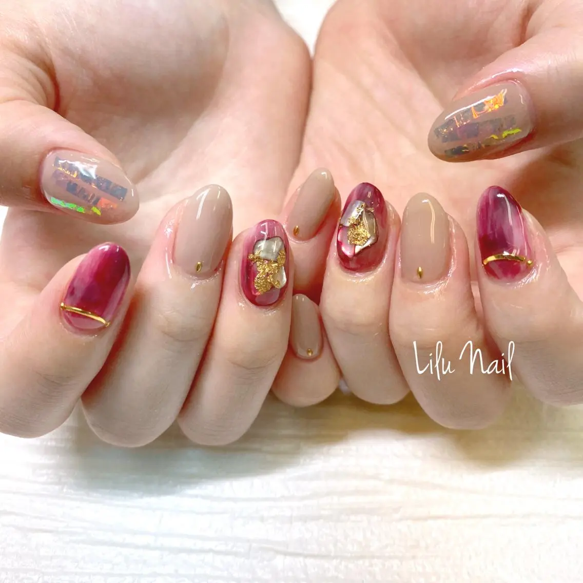 ネイル ニュアンスネイル モチの良さ◉ フィルインネイル♡のネイルデザイン