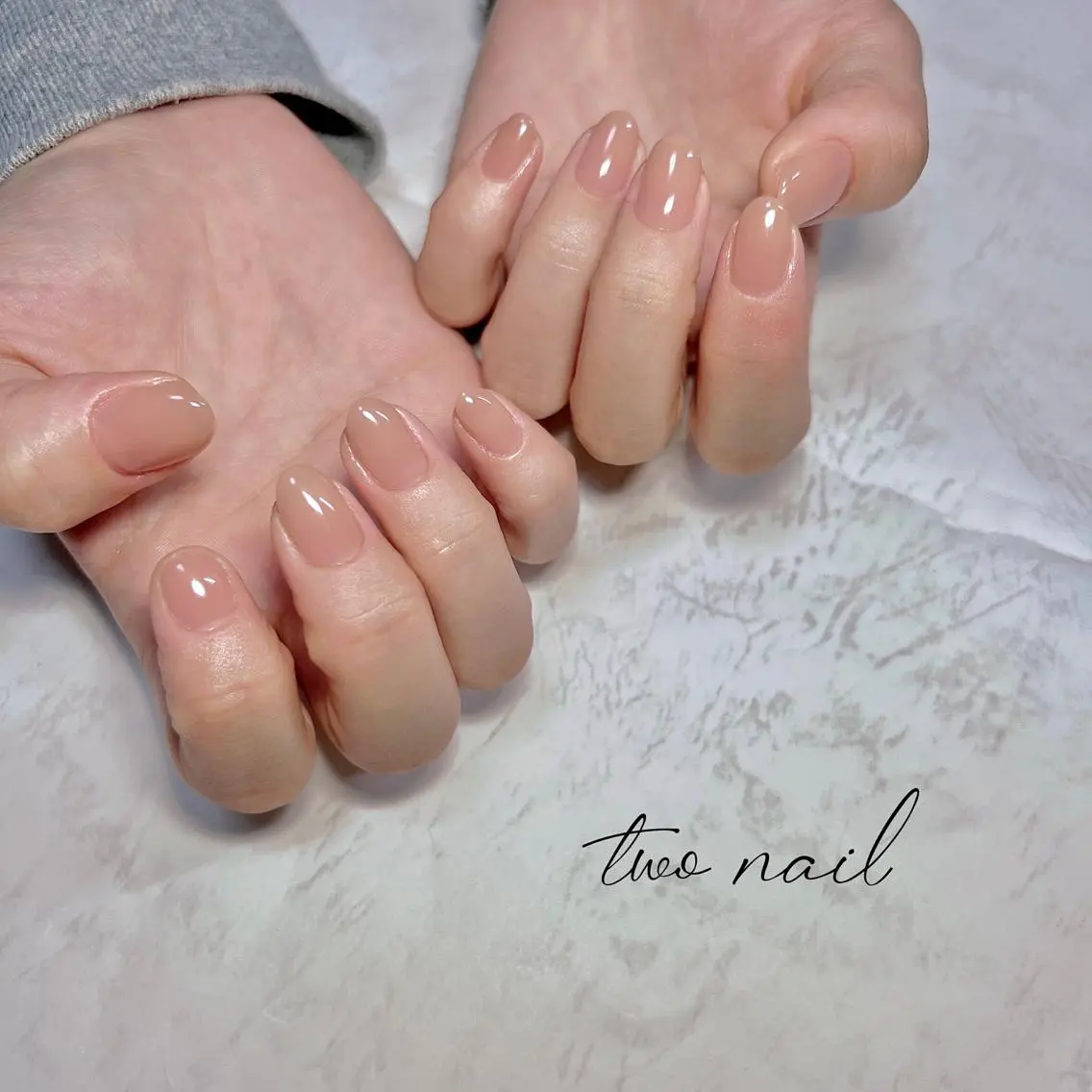 ネイル アートネイル ブラウン フットネイル ハート ニュアンスネイル ハンドネイル two nailのネイルデザイン