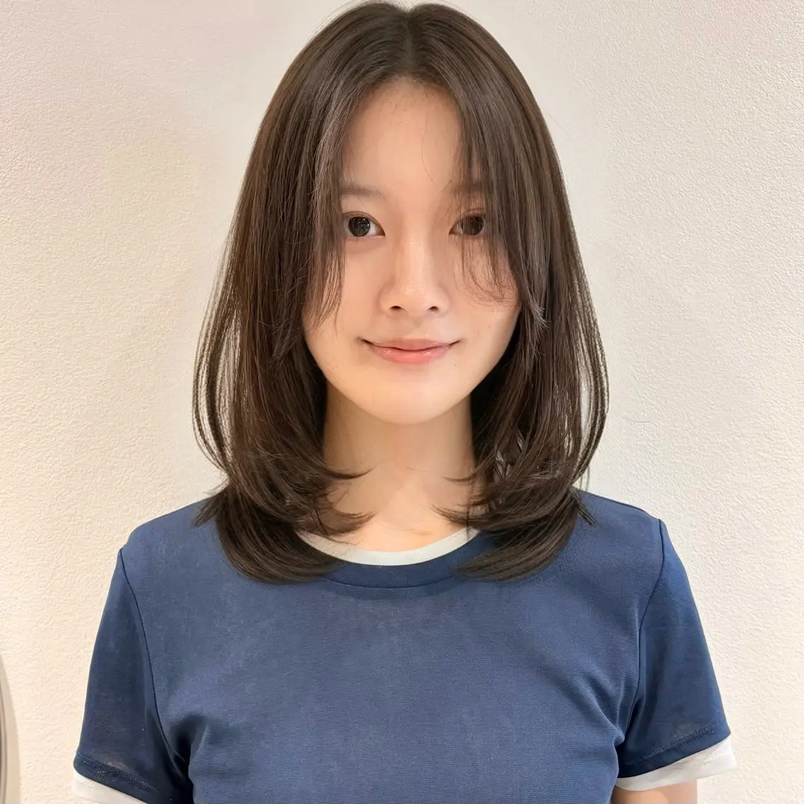 ミディアム カラー カット ヘアカラー トリートメント 🍊暖色×顔周り 🍊cocoroのヘアスタイル
