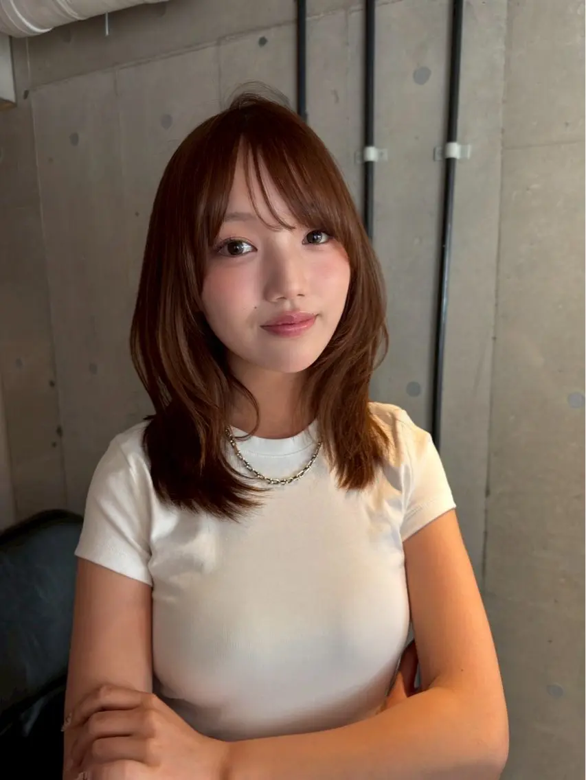 セミロング カラー ヘアアレンジ カット ヘアカラー トリートメント 💎ハイトーン/ 艶カラー💎souのヘアスタイル