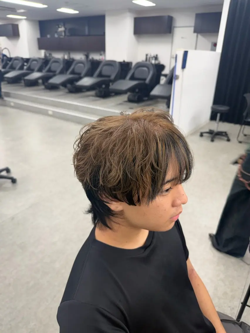 カラー メンズ ベージュカラー デザインカラー メンズモデル募集中 🫧MIRAN🫧のヘアスタイル