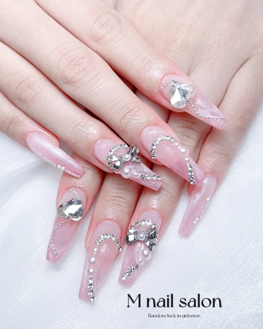 ネイル ハンドネイル M🌷nail 長さだし専門店のネイルデザイン