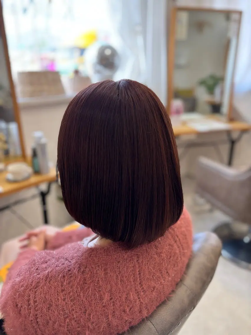 ミディアム カラー ブラウンカラー ピンクカラー ピンクブラウン ✨次世代型髪質改善✨ marikaのヘアスタイル