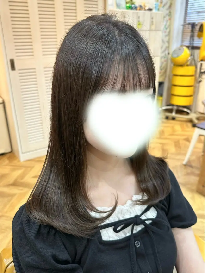 セミロング 縮毛矯正 Saffy RIOのヘアスタイル