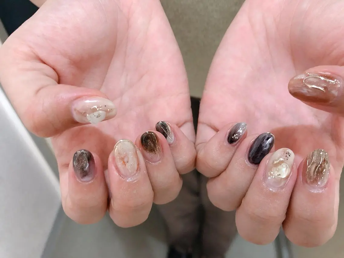 ネイル ニュアンスネイル kiki nail &brow二子玉川のネイルデザイン