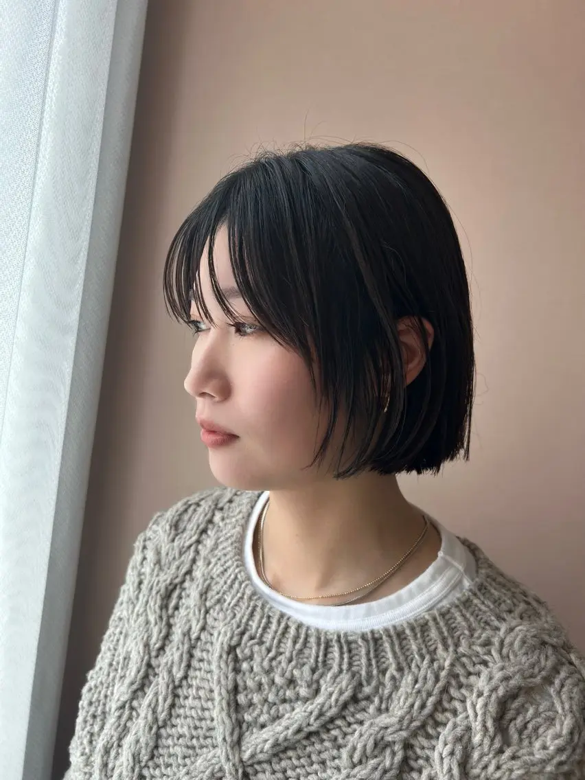 ショート カラー ボブ カット トリートメント hubhair レイヤー/透明感のヘアスタイル