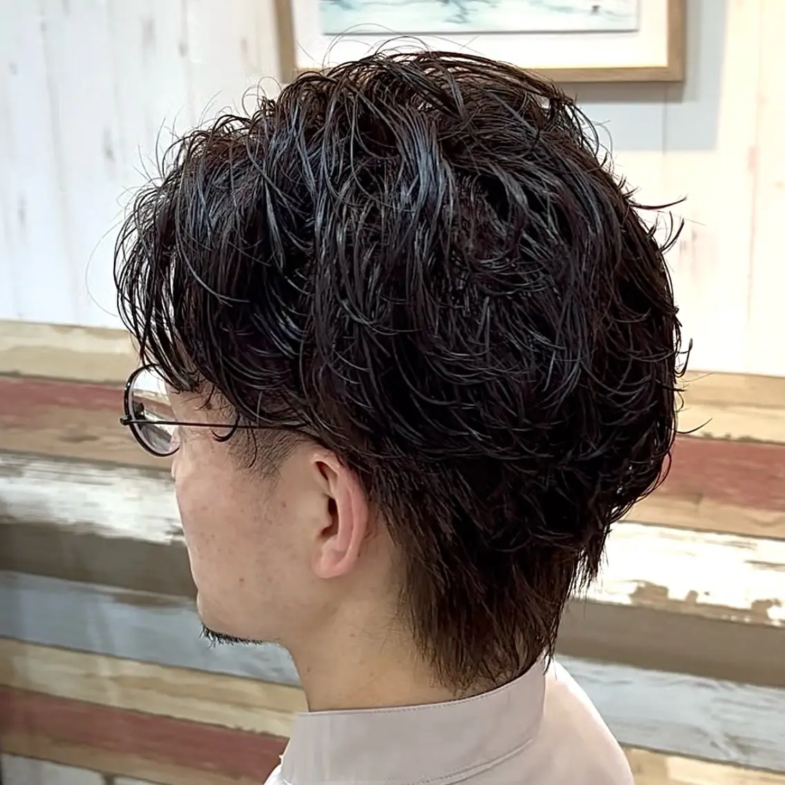ショート カラー パーマ メンズ カット パーマ 💥桜木町メンズ専門 💥ルキのヘアスタイル