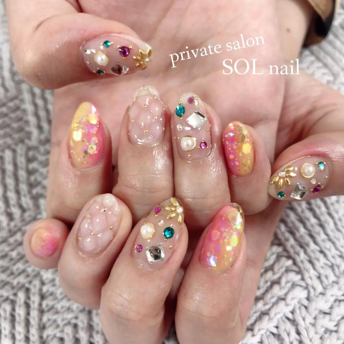 ネイル アートネイル ハンドネイル SOL NAILのネイルデザイン