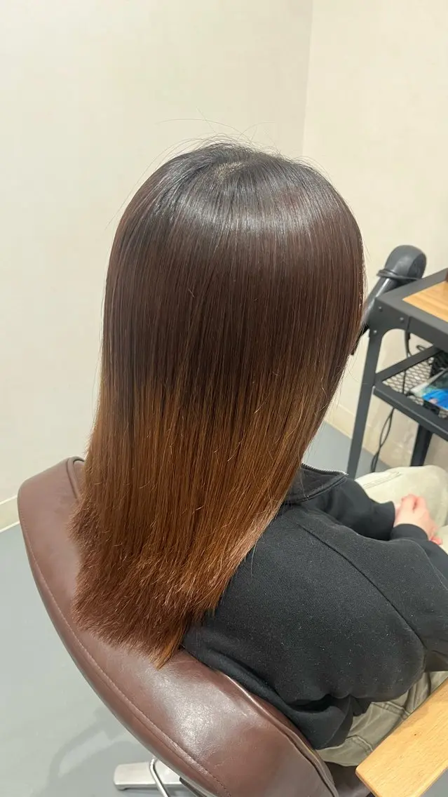 ロング パーマ 縮毛矯正 米澤 奈央のヘアスタイル