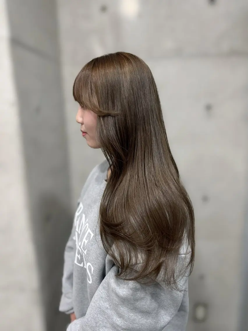 ロング カット ヘアカラー 韓国ヘア🤍 慎之介のヘアスタイル
