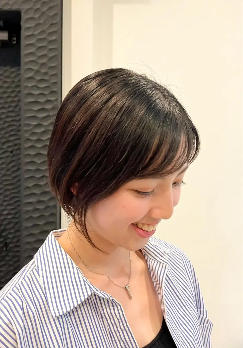 ショート ショートボブ ボブ ショートヘア カット 小松 寧々のヘアスタイル