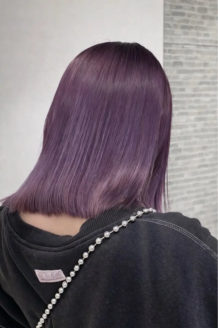セミロング カラー ブリーチ ラベンダーカラー シルバー 透明感【カラー支持率 No.1】リノ🪐のヘアスタイル
