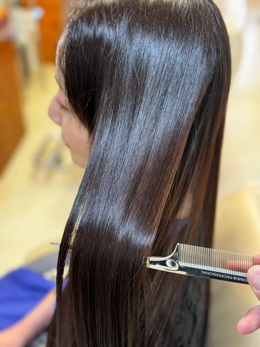 ロング ヘアカラー 縮毛矯正 トリートメント 髪質改善・縮毛矯正 大石　郷のヘアスタイル