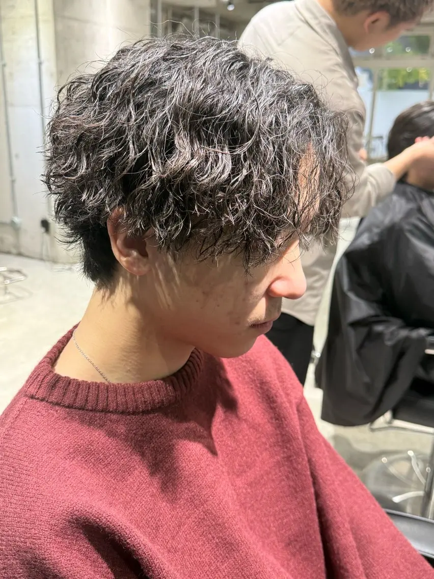 メンズ メンズパーマ カット 布施メンズ特化美容師 秋山 涼のヘアスタイル