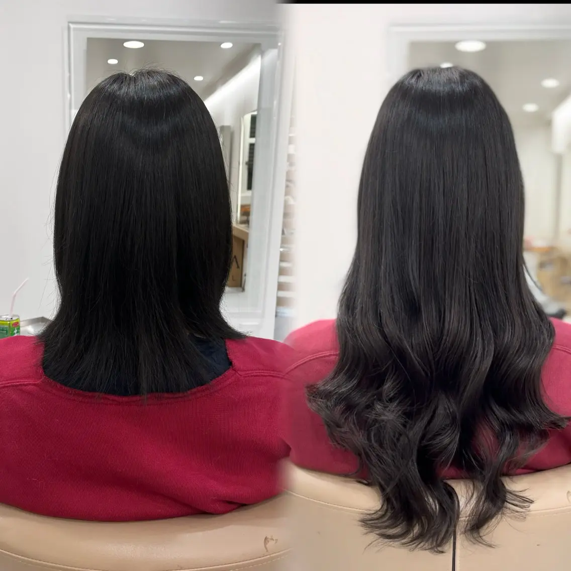 ロング シールエクステ エクステ ロング カット エクステ 赤み消し透明感カラー オオヤマのヘアスタイル