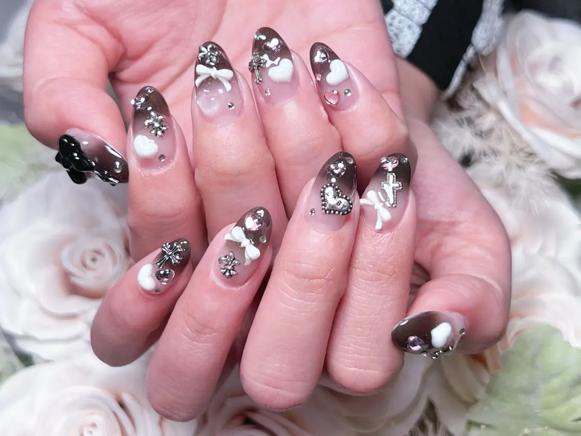 ネイル 成人式 ロングネイル マグネットネイル 持ち込み ワンカラーネイル ハンドネイル Painty nailのネイルデザイン