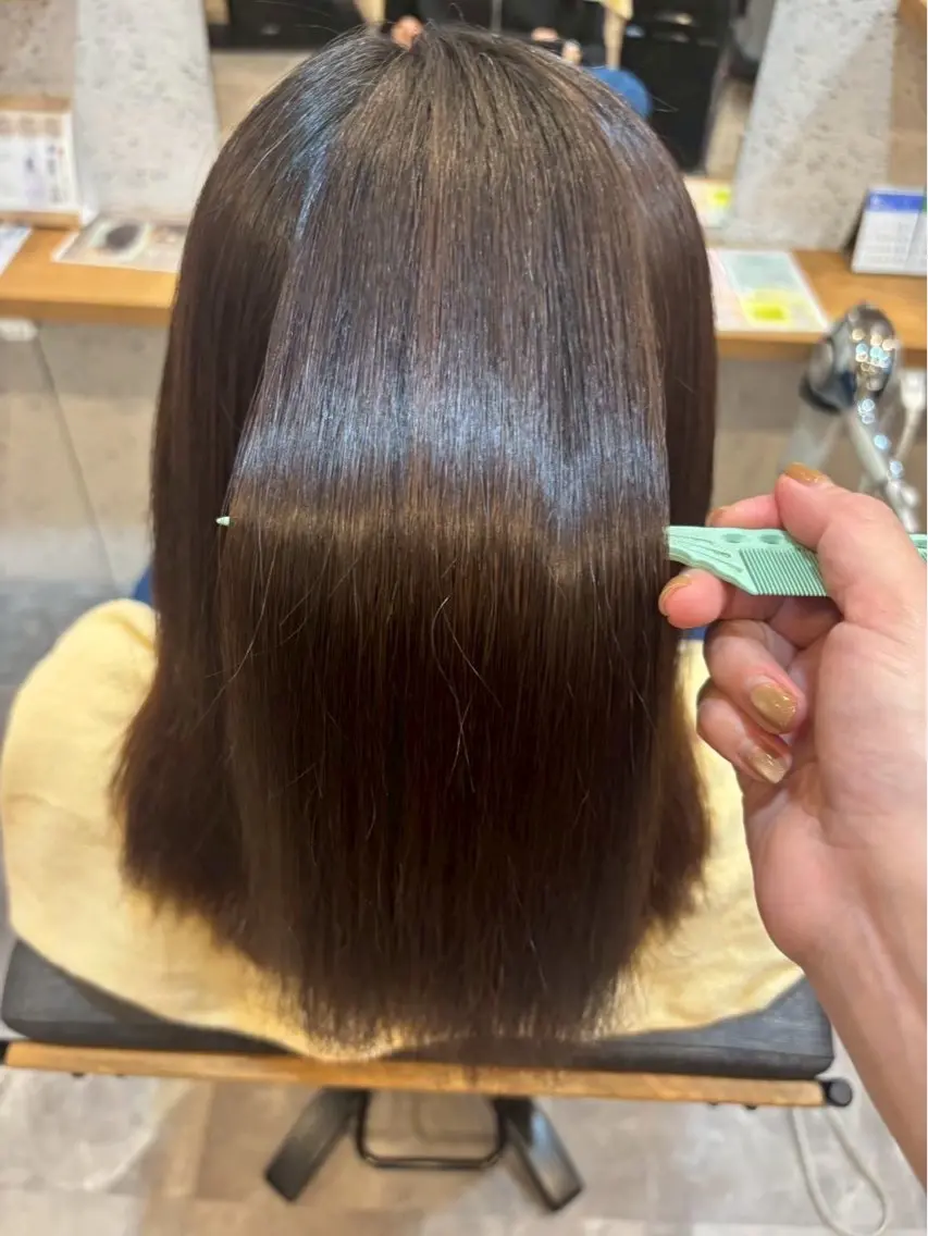 髪質改善縮毛縮毛の写真