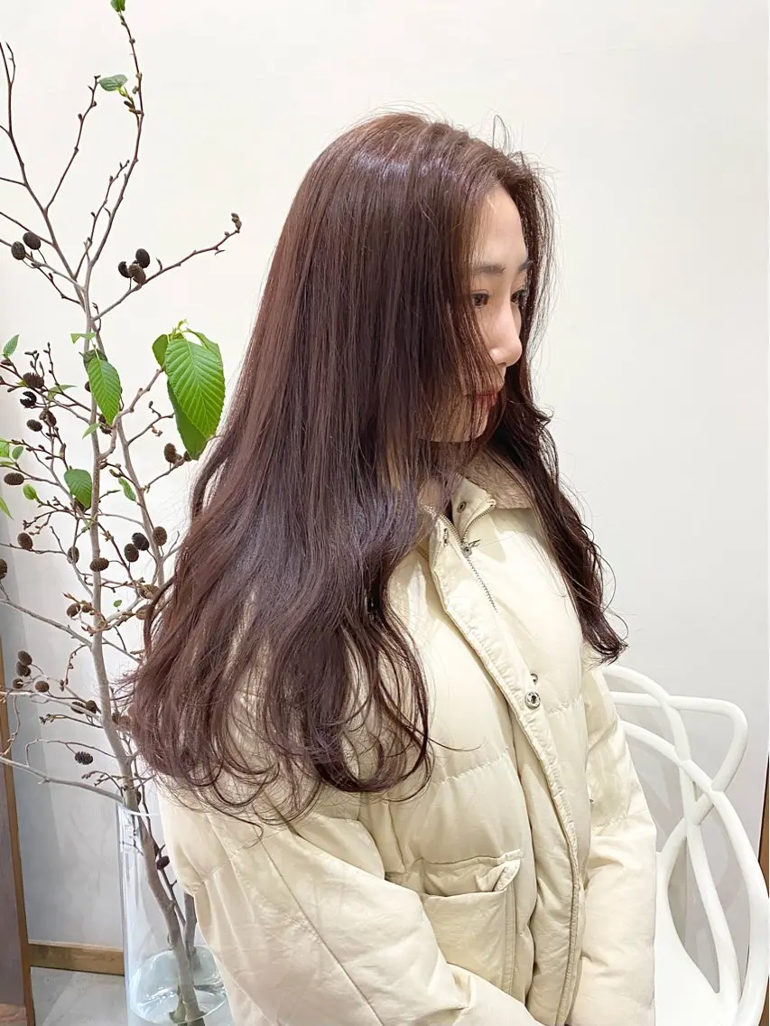 ロング カラー ヘアアレンジ ブリーチ ダブルカラー ブリーチなしカラー カット ヘアカラー トリートメント ハル🌸柔色/ ブリーチなし/艶髪のヘアスタイル