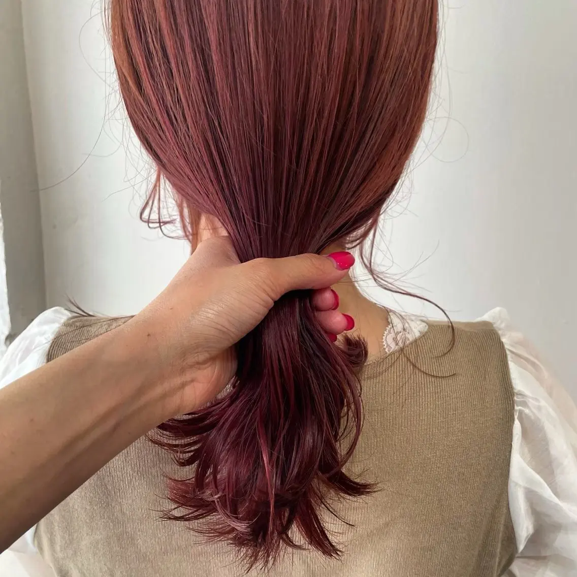 ミディアム ヘアカラー 脇田 志穂のヘアスタイル
