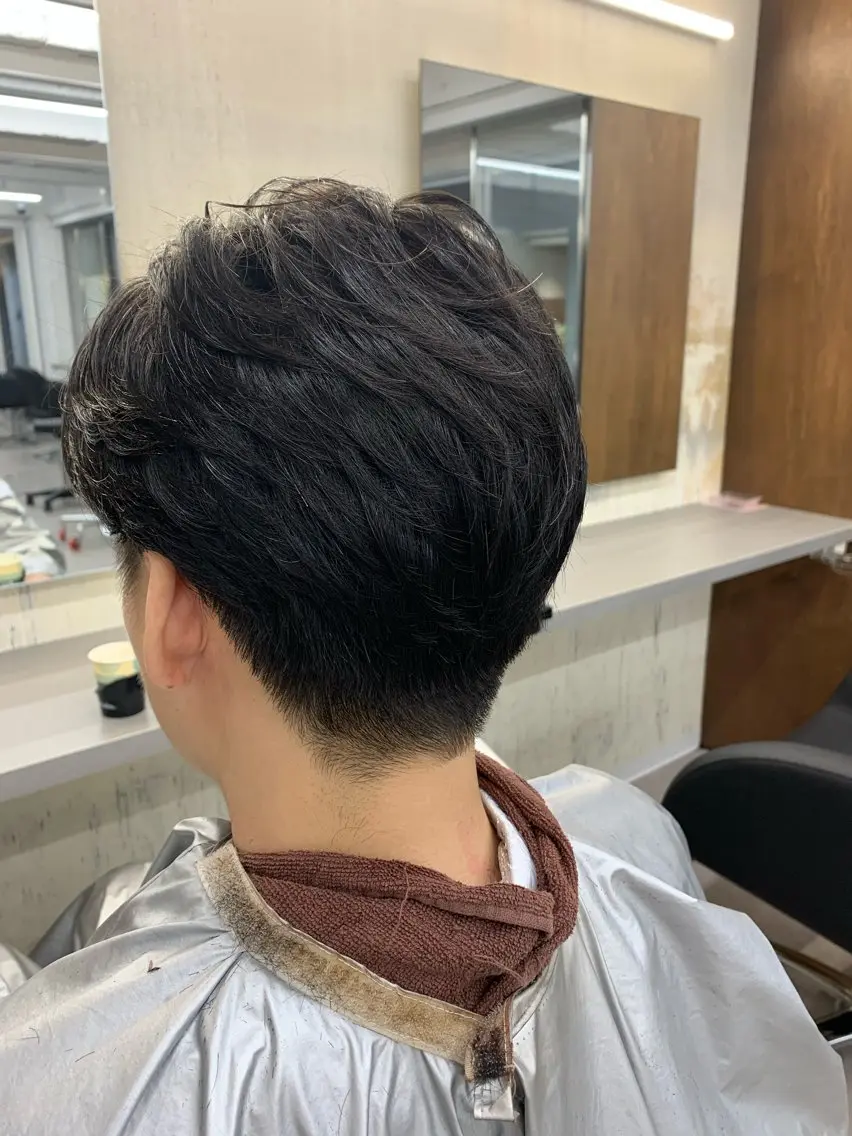 ショート パーマ メンズ メンズパーマ ニュアンスパーマ ハイライト/パーマ/ 三村竜也のヘアスタイル