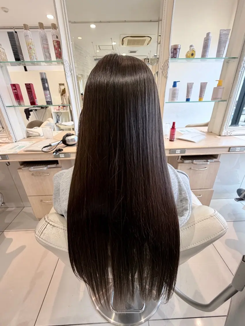 ロング 美髪縮毛矯正 渡邉尚悟のヘアスタイル