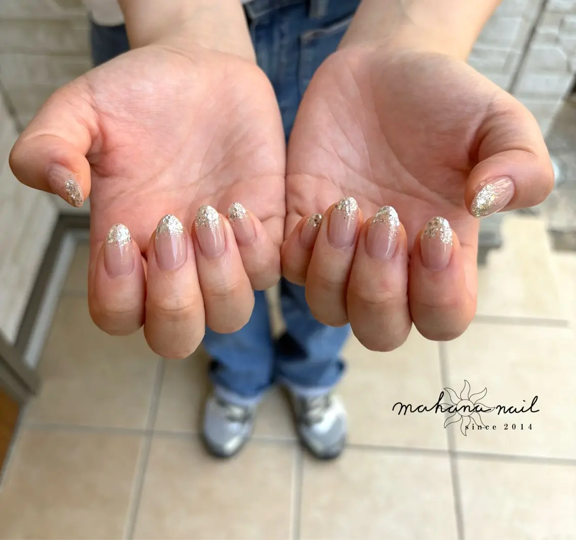 ネイル ラメ(グリッター) mahana nailのネイルデザイン