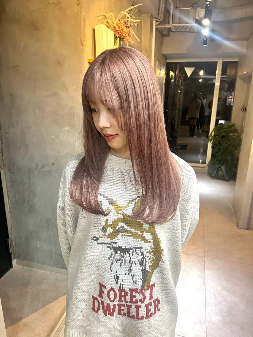 ロング カラー AIRI/難波/ ハイトーン/髪質改善のヘアスタイル