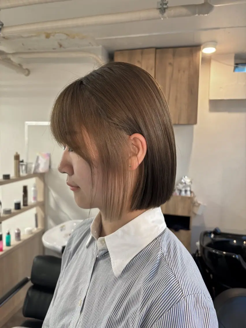 ショート カット ヘアカラー トリートメント 【抜け感ヘア🌿】 natuna.のヘアスタイル