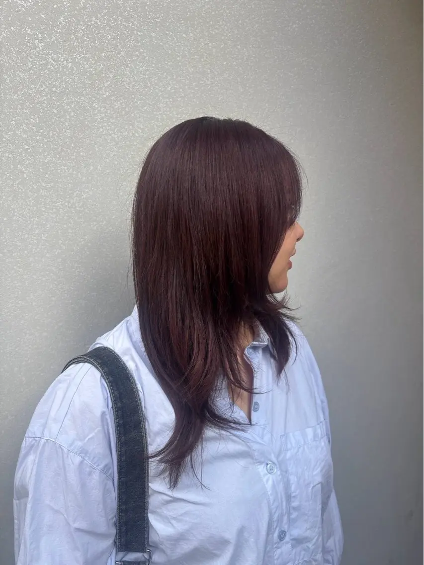 ミディアム カラー ヘアカラー 🍒透明感×艶カラー 🍒こなんのヘアスタイル