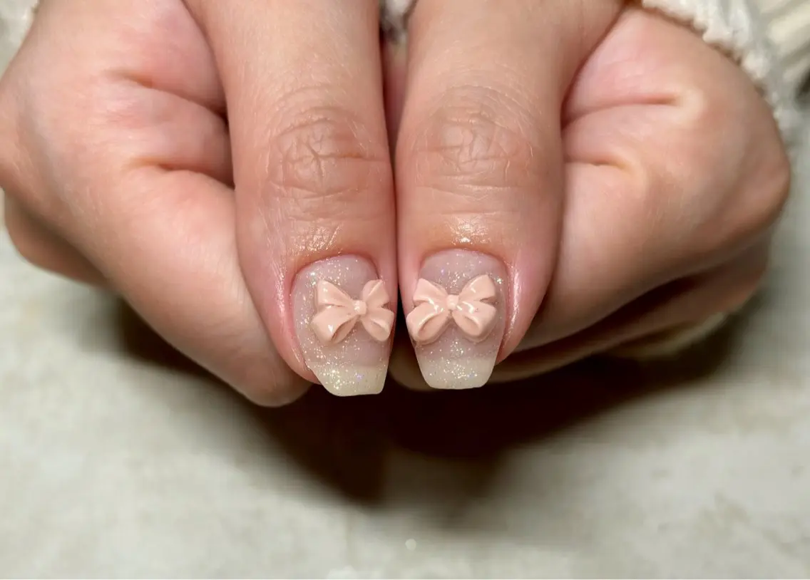 ネイル リボン nail salon monailのネイルデザイン