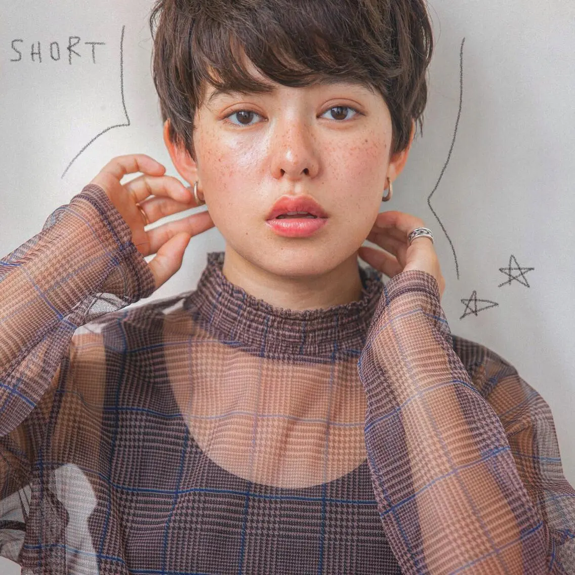ショート 💁♂️メンズカッ トパーマ💈大田涼華のヘアスタイル